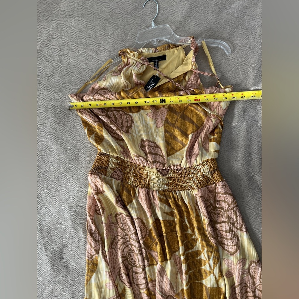 White House Black Market Floral Halter Neck Dress size 10 - Picture 9 of 13